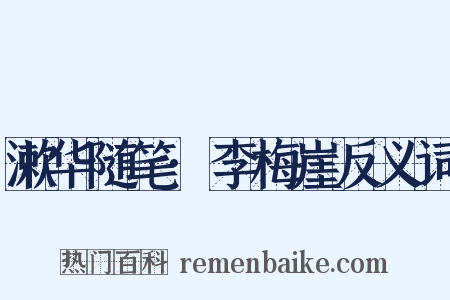 漱华随笔·李梅崖反义词是什么意思的图片